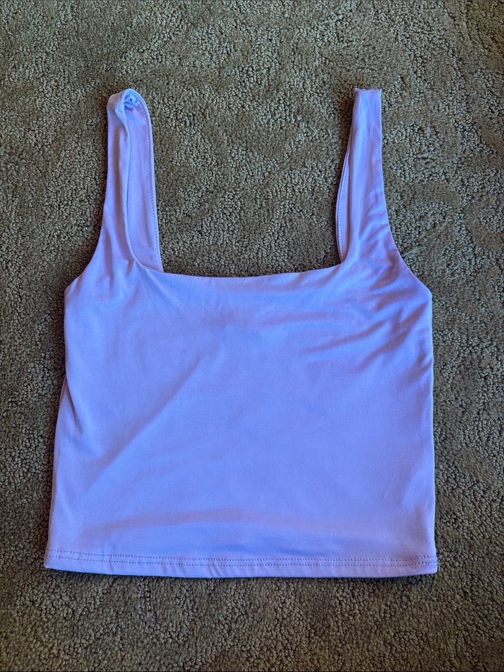 Women’s Lavender Square Neck Crop Tank